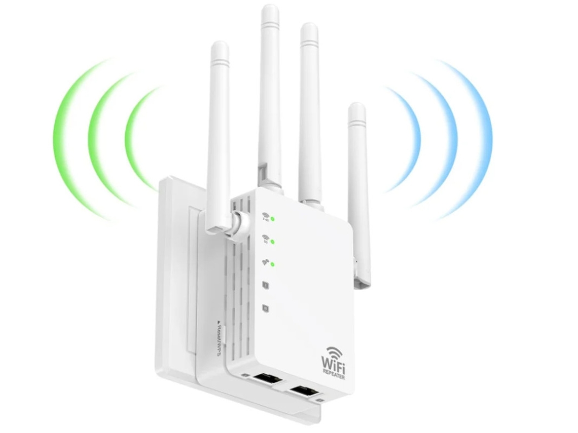 Amplificador de señal WiFi para el hogar de largo alcance de hasta 12,880 pies cuadrados y 105 dispositivos. Extensor WiFi de largo alcance Yizhood.