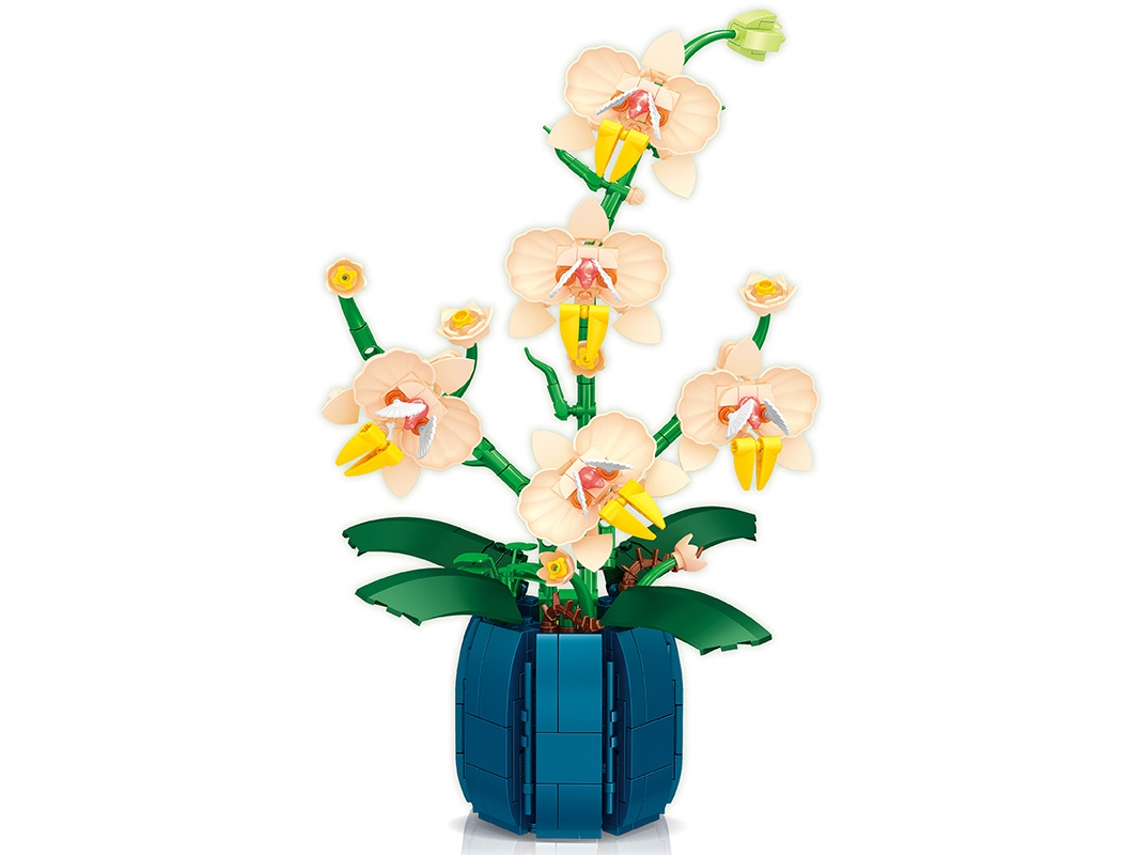(606 Peças, 18*7*24cm) Brinquedos De Blocos De Montar, Presentes, Arranjos De Flores E Enfeites.