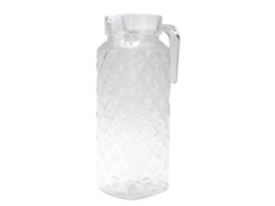Botella De Zumo De Acrílico Transparente De 1,1 L Con Diseño De Rombos. Utensilio De Cocina.