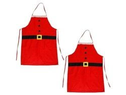 Paquete De 2 Delantales Navideños Rojos Unisex Para La Cocina, El Comedor, La Familia Y Para Cocinar.