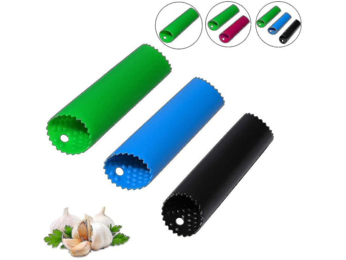 3 Rodillos De Silicona Para Pelar Ajos, Herramienta De Cocina Para Eliminar La Piel.