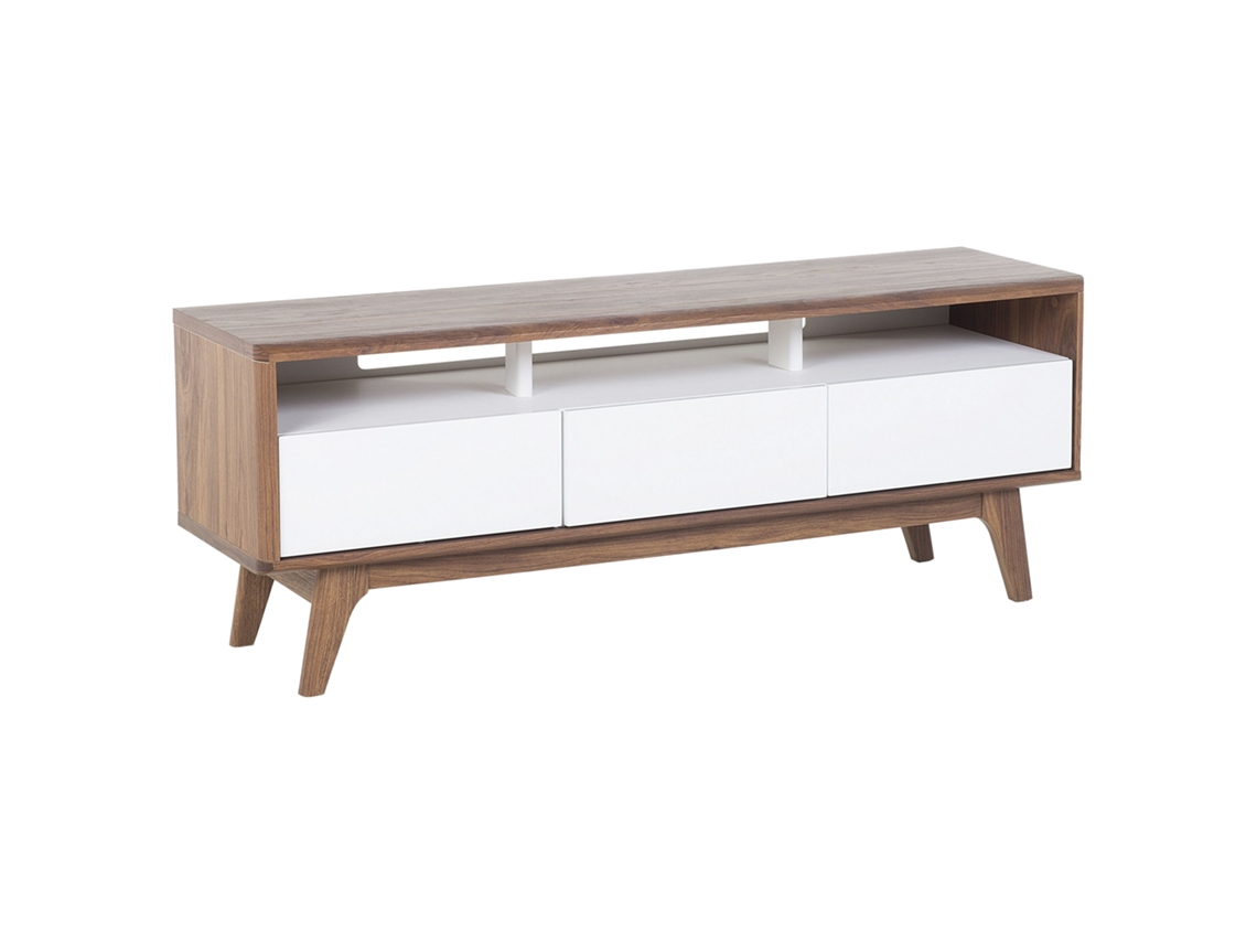Mueble TV BELIANI Syracuse de MDF Blanco 140x39x53