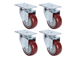 Ruedas Universales De Pu Giratorias De 360° De Alta Resistencia Para Carros De Muebles, 7,6 Cm (3 Pulgadas), Capacidad Individual De 100 Kg (220 Lb).