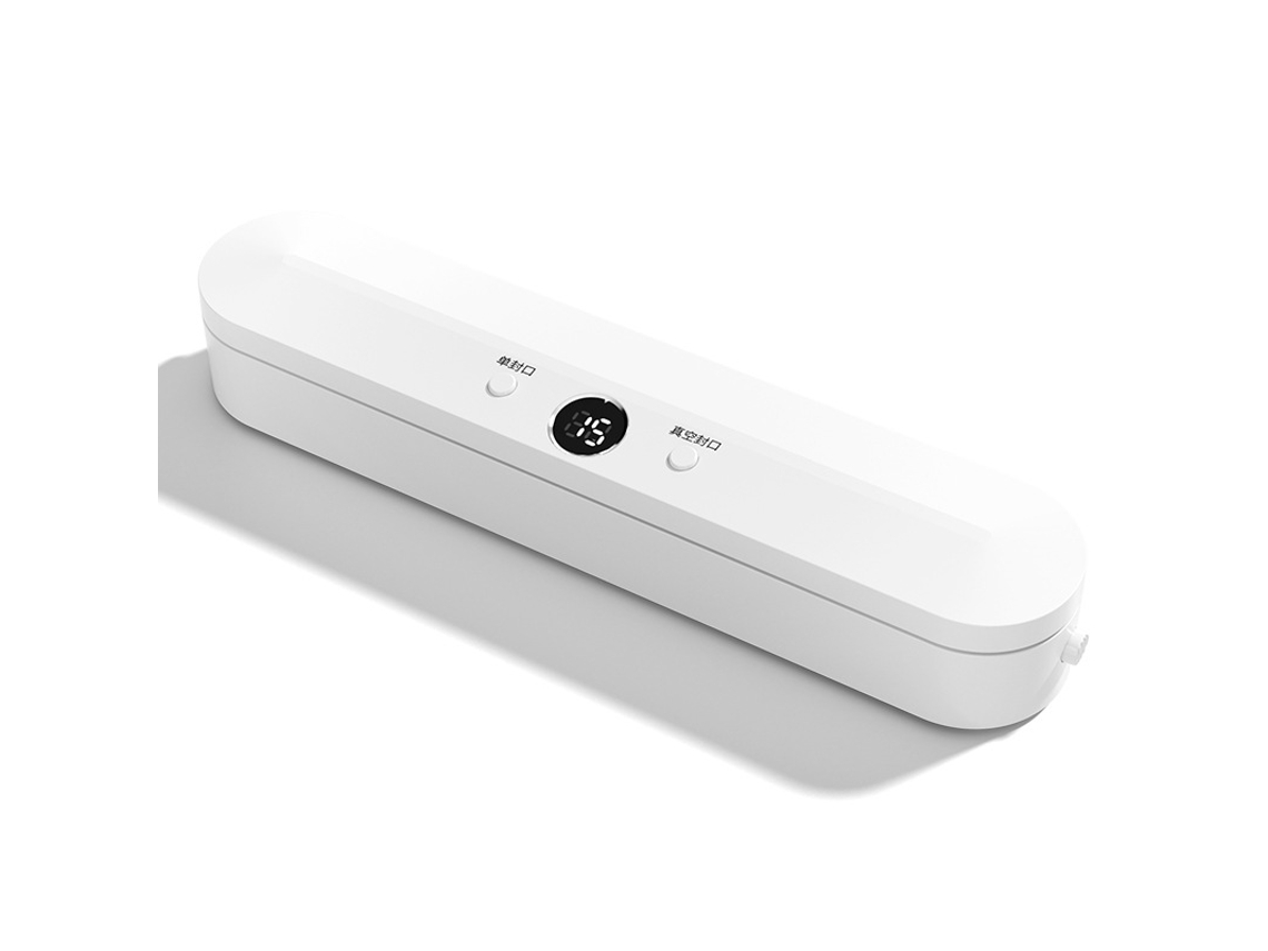 Selladora Al Vacío Portátil Sjt618, 10 Bolsas De Sellado Gratis, Ideal Para Aperitivos Y Verduras Cocidas, Color Blanco Siurn