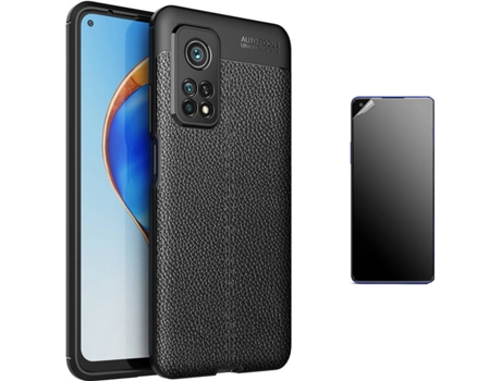 Kit Carcasa y Protector Xiaomi Mi 10T Ultimatte Rugged Leather Negro