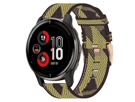 Correa para reloj Garmin Venu 2 Plus de nailon amarillo de 20 mm VENISYMLIS
