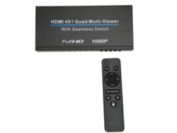 Hdmi Quad Multi Viewer 4x1 4 En 1 Salida 1080p Ir 110‑240v Conector Uk
