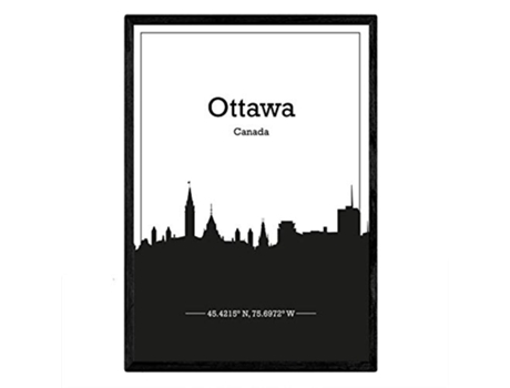 Poster NACNIC Mapa de Ottawa Canada (A3)