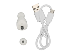 Audífono Inalámbrico Bluetooth 5.3 De Un Solo Oído, Resistente Al Agua Ipx5, Para Negocios Y Deportes, Color Blanco