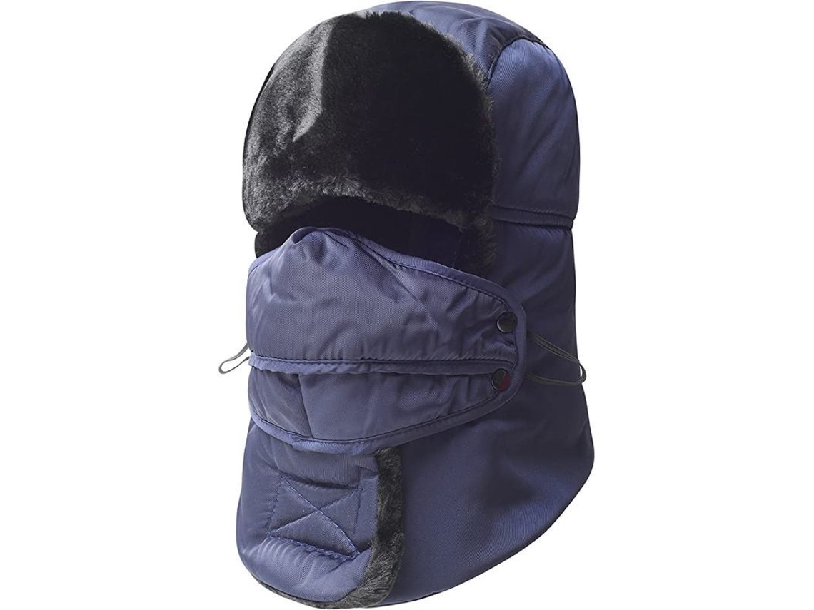 Gorro De Esquí De Invierno Con Protectores Auditivos Cálidos Y Pasamontañas Cortavientos.