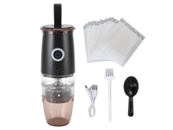 Molinillo de café eléctrico portátil con molinillo cónico y 5 velocidades, carga USB para el hogar