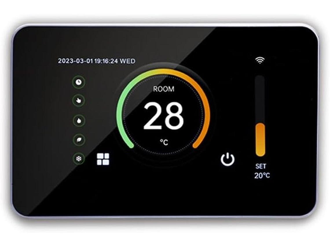 Termostato Inteligente Programable Con Conexión Wifi, Control Por Voz Y Pantalla Lcd.