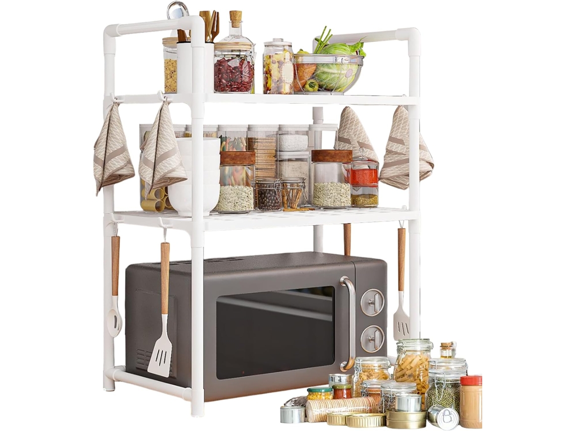 Soporte para horno microondas, multifuncional, doble capa, blanco, Tommy01