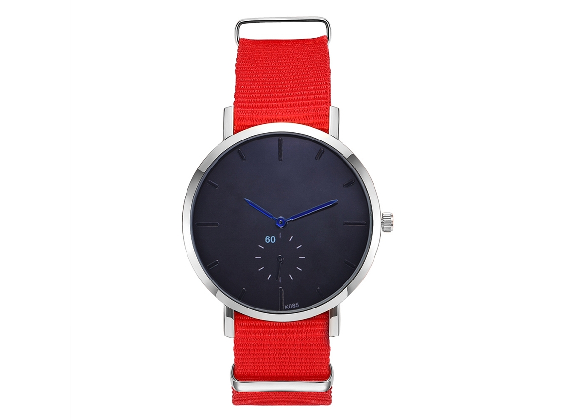 Reloj De Pulsera Casual De Moda Para Hombre Con Esfera De Estaño Y Movimiento De Cuarzo Rojo.