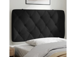 Cabecero De Cama Acolchado Terciopelo Negro 100 Cm