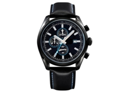 Reloj De Cuarzo Con Esfera Redonda Y Correa De Cuero Para Hombre De Ochstin
