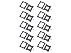 10 Ventiladores De Cpu De Plástico Negro Con Soporte Para Socket 478