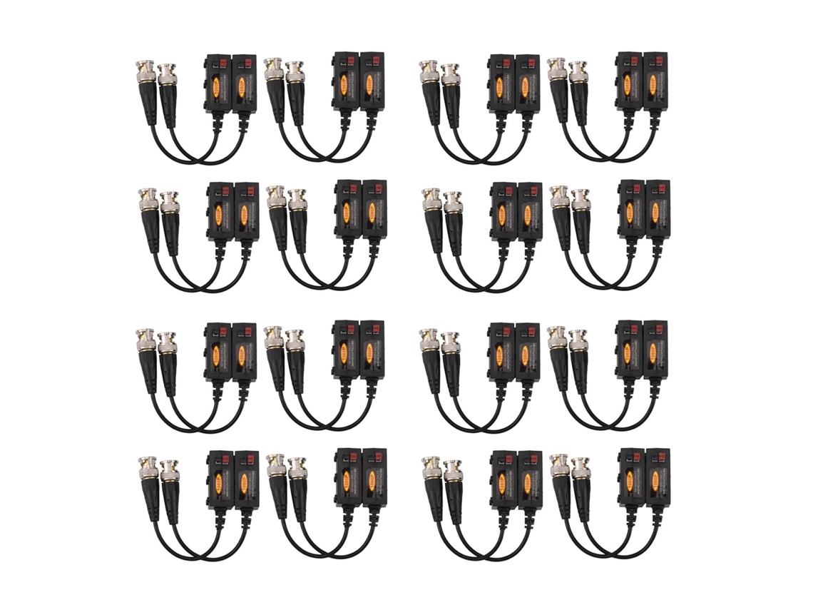 Transmisor Balun De Vídeo Pasivo 1080p Ahd Hd-cvi Tvi Cvbs, 16 Pares Utp, Hasta 350m-600m