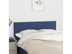 Cabeceros 2 Unidades Tela Azul 72x5x78/88 Cm