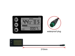 Pantalla Lcd S866 Para Bicicletas Y Patinetes Eléctricos, Panel De Control De 24 V, 36 V Y 48 V Con Enchufe Impermeable.