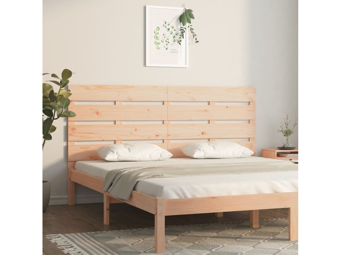Cabecero Madera Maciza De Pino 150x3x80 Cm