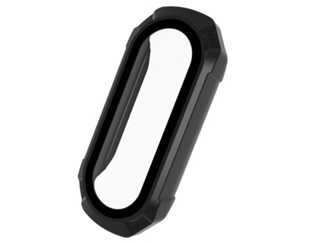 Xiaomi Mi Band 6/5/4/3 piezas + Caja de reloj de vidrio templado (Negro)