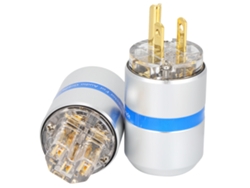 Conector De Alimentación Monosaudio De Cobre Puro Chapado En Oro De 24 Quilates, Conector De Audio Hifi 100-250vm107g