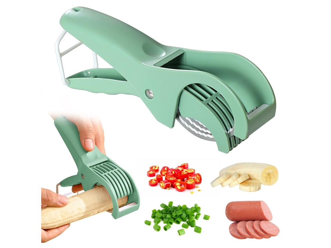 Cortador De Plátano Y Salchicha Verde, Accesorio Cocina