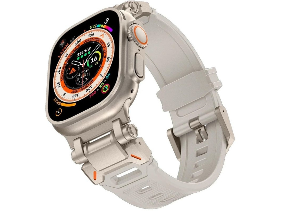 Correa para Apple Watch Series 9 de 41 mm en color blanco con un diseño duradero y elegante.