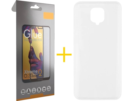 Kit Funda + Protector de Pantalla Xiaomi Redmi Note 9S / 9 Pro SKYHE Liso Transparente