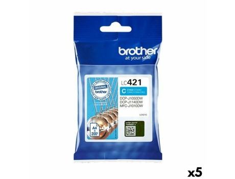 Cartucho de Tinta Original BROTHER LC421 (Cian - DCP-J1050DW - DCP-J1140DW - MFC-J1010DW)