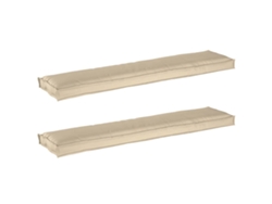Juego de 2 cojines color beige de 180 x 40 x 8 cm HARLANV1