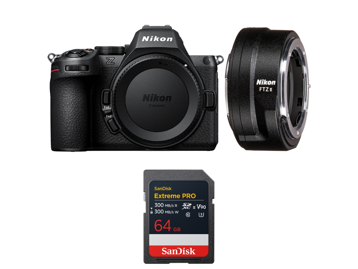 Z5 II + FTZ II + 1 tarjeta SDXC Sandisk Extreme Pro UHS II de 64 GB + libro electrónico “20 consejos para fotos impresionantes” NIKON