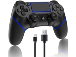 Controlador Inalámbrico Ps4 Playstation 4/Ps4 Pro/Ps4 Slim con Joystick de Juego Motor Dual Vibración Fuerte Touchpad Antideslizante Azul YIZHOOD