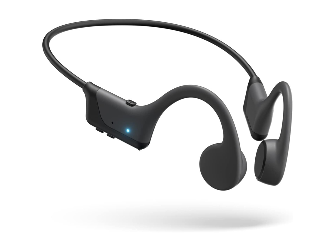 Auriculares De Conducción Ósea (negros), Batería De 8 Horas De Duración, Resistentes Al Agua.