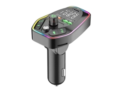 Transmisor de FM YIZHOOD Q9 Adaptador de rádio sem fio multifuncional para caminhões automotivos … negro