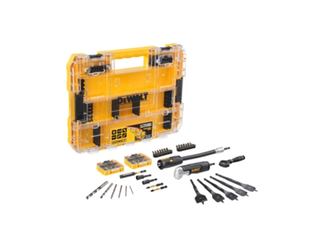 DEWALT DT70776-QZ - Toughcase grande de 85 piezas para atornillar y taladrar con acoplamiento angular flexible