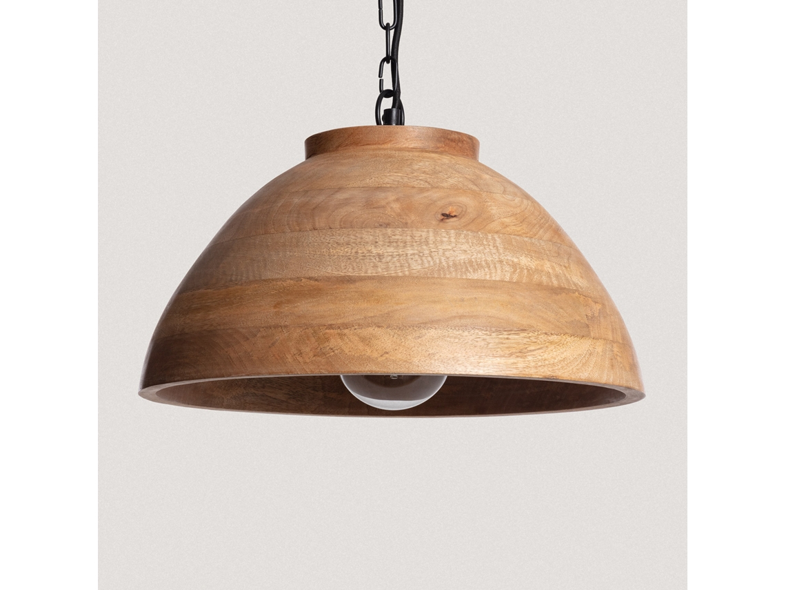 LEDKIA Lámpara Colgante Madera Naisha M ILUZZIA Natural