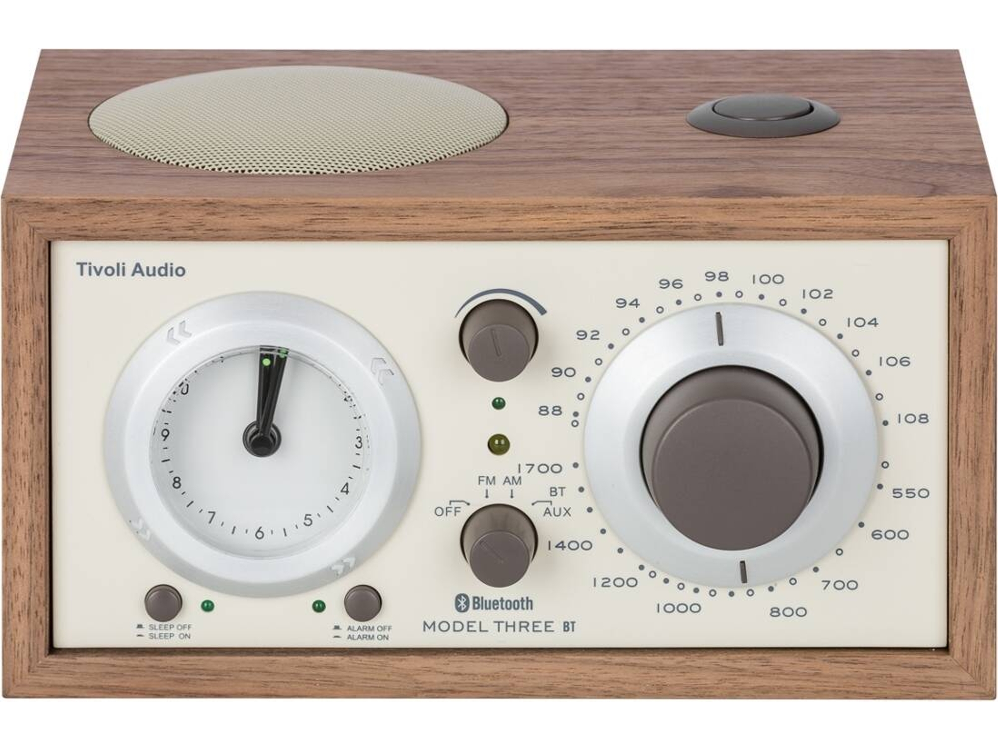 Radio despertador TIVOLI AUDIO Model Three Classic (Nogal - analógico - función snooze - Corriente)