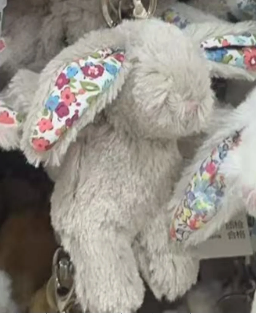 Llavero de peluche de conejito marrón adorable, colgante de juguete suave. Decoración para bolsos. MDUG
