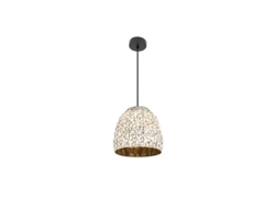 Lámpara Colgante Tebas Negro/blanco/oro 1xe27 (50135xø33x33cm)