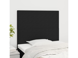 Cabeceros 2 Unidades De Tela Negro 80x5x78/88 Cm