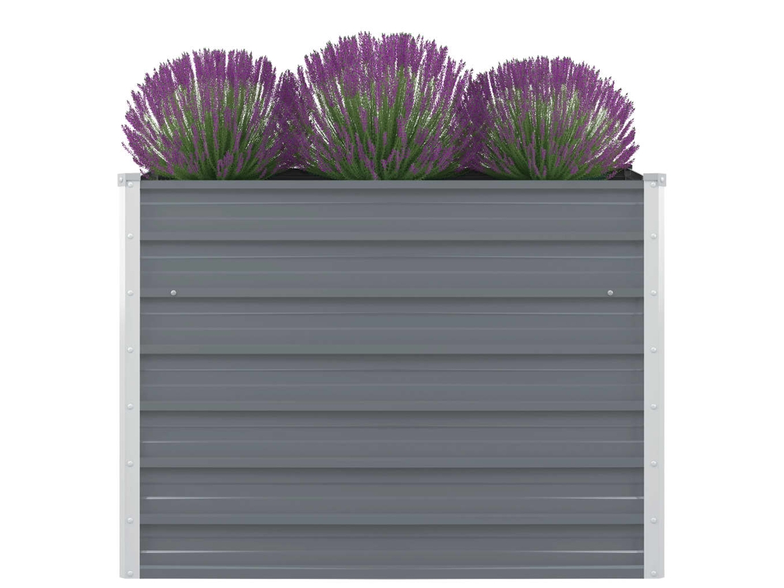 Jardinera VIDAXL Gris Metal ( 100x100x77cm)