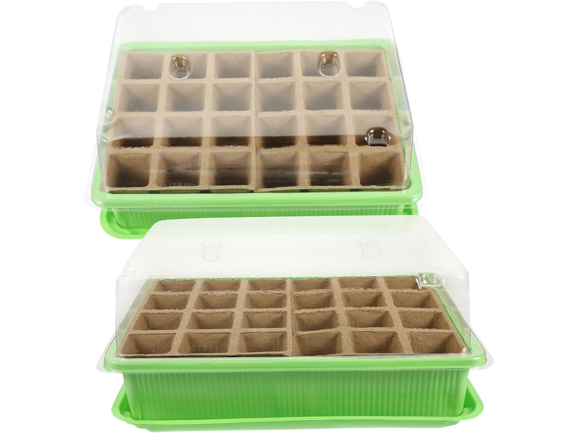 Bandejas De Inicio Para Plántulas, 2 Juegos, Abs, 24 X 12