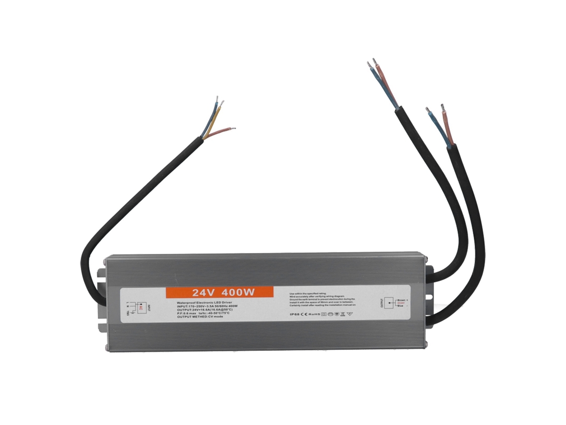 Fuente De Alimentación Cableada Ultra Delgada Impermeable Para Led 400w Ac170-250v Dc24v