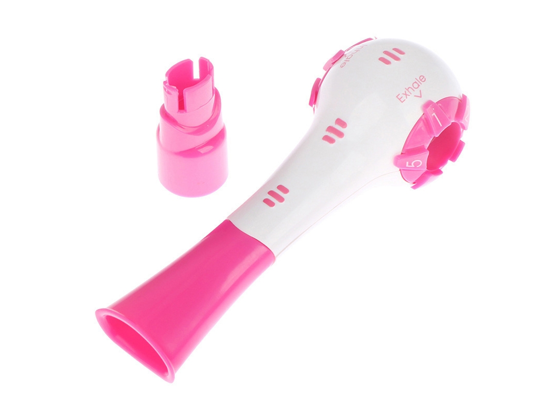 Entrenador de respiración con resistencia ajustable para el entrenamiento de la respiración pulmonar, color rosa Siurn