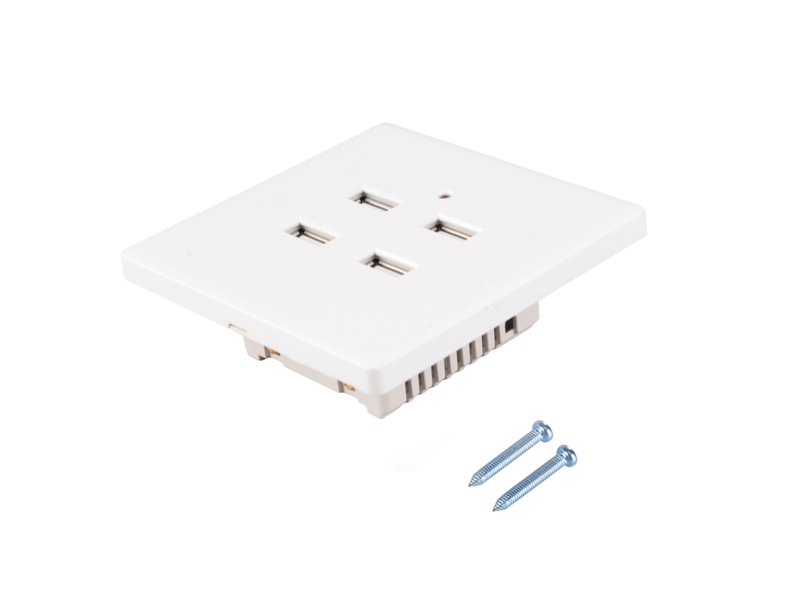 Enchufe De Pared Con 4 Puertos Usb, Cargador De 5 V Para El Hogar/oficina, 110-250 V.