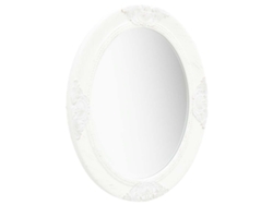 Espejo de pared estilo barroco 50x60 cm Blanco HARLANV1