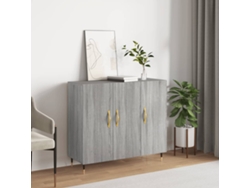 Aparador De Madera De Ingeniería Gris Sonoma 90x34x80 Cm