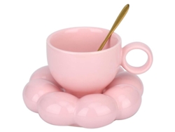 2026-33455-taza De Café Cerámica Con Platillo, Diseño De Girasol, 6.5 Onzas, Regalo Ideal Para Mujeres (rosa)